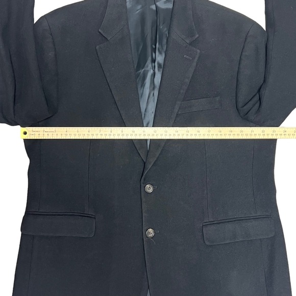 Ralph Ralph Lauren Loro Piana Jacket Men’s 44R Camel Hair Suit Coat Italy Black - Picture 7 of 11
